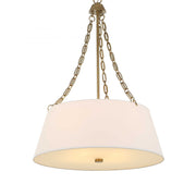 Uttermost Andalucia 4 Light Drum Pendant in gold and white, showcasing modern pendant lighting with elegant drum shades.