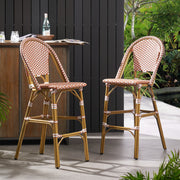 Outdoor Pe Rattan French Barstool Set - R&R Furniture Gallery (Fountain Valley, CA)