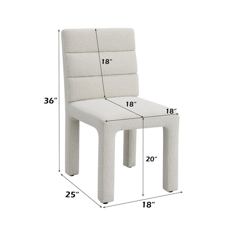 Hettie - Side Chair (Set of 2) - Beige Boucle - R&R Furniture Gallery (Fountain Valley, CA)