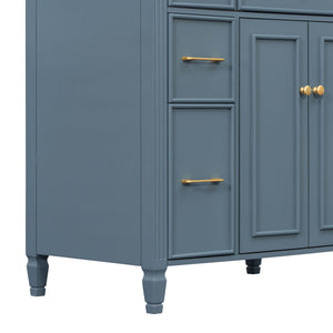 Freestanding Bathroom Vanity With Sink, Soft Close Door, Tip Out Drawer