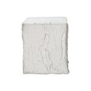 White 8th Street square accent table, suitable for indoor and outdoor use, with a sleek modern design
