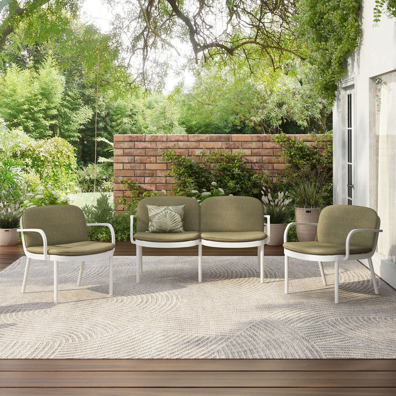 Luna - Outdoor Patio 3 Pieces Chat Set - R&R Furniture Gallery (Fountain Valley, CA)
