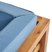 Outdoor Acacia Wood Patio Chair With Fabric Cushion - R&R Furniture Gallery (Fountain Valley, CA)