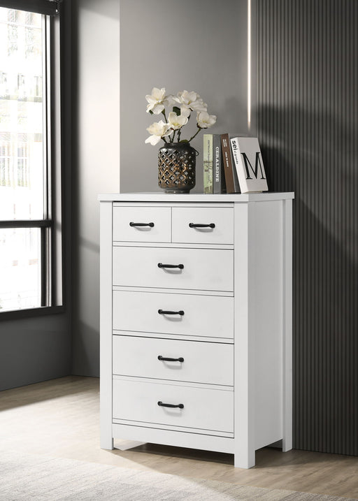 Cassini - 5 Drawer Chest - White - R&R Furniture Gallery (Fountain Valley, CA)