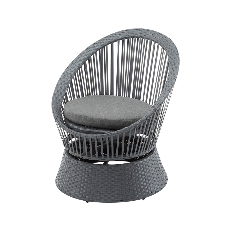 Modern Swivel Wicker Lounge Chair With Round Design - R&R Furniture Gallery (Fountain Valley, CA)