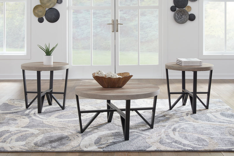 Deanlee - Occasional Table Set (Set of 3) - Grayish Brown / Black - R&R Furniture Gallery (Fountain Valley, CA)