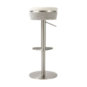 Astro - Boucle Adjustable Stool - White / Gray - R&R Furniture Gallery (Fountain Valley, CA)