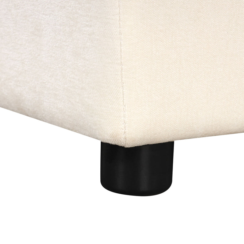 Noble House stationary sectional sofa with upholstered cushions and reversible armrests, ideal for modern living room seating.