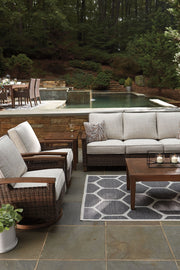 Paradise Trail - Sofa with Cushion - Medium Brown - R&R Furniture Gallery (Fountain Valley, CA)