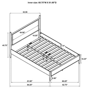 Panel Platform Bed With Upholstered Headboard And Footboard