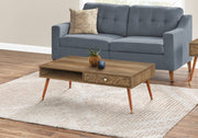 Coffee Table, Accent, Cocktail, Rectangular, Storage, Living Room, Wood Legs, Mid Century - Walnut - R&R Furniture Gallery (Fountain Valley, CA)