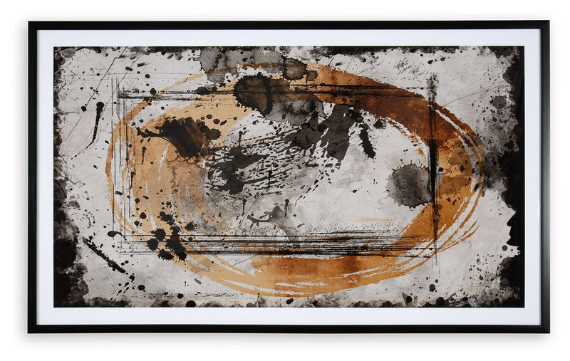 Clefting - Wall Art - Black / Caramel / Tan - R&R Furniture Gallery (Fountain Valley, CA)