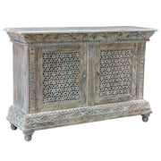 Classic Home Beth Seaside Blue 2-door accent cabinet with storage, featuring a stylish coastal-inspired design and sturdy construction.