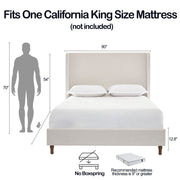 Harper - Tall Headboard Upholstered Bed / High Headboard / Elegant Simplicity / No Box Spring Needed - R&R Furniture Gallery (Fountain Valley, CA)