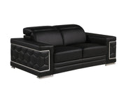 296 - Genuine Leather Loveseat - R&R Furniture Gallery (Fountain Valley, CA)