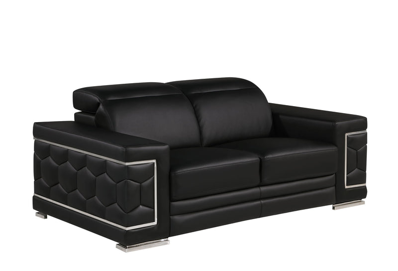 296 - Genuine Leather Loveseat - R&R Furniture Gallery (Fountain Valley, CA)