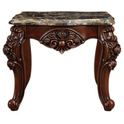 Forsythia - End Table - Marble Top & Walnut - R&R Furniture Gallery (Fountain Valley, CA)