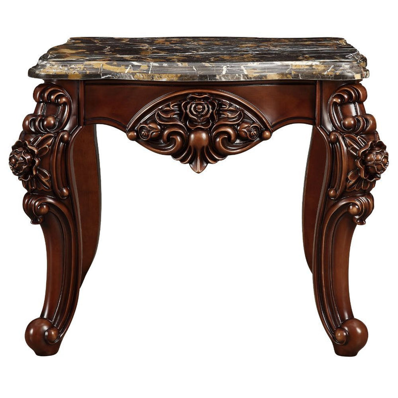 Forsythia - End Table - Marble Top & Walnut - R&R Furniture Gallery (Fountain Valley, CA)