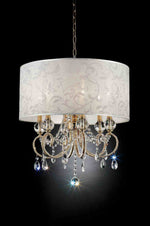 Deborah - 24.5"H Gold Ceiling Lamp, Hanging Crystal