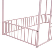 Metal Bed House Bed Frame With Fence - R&R Furniture Gallery (Fountain Valley, CA)