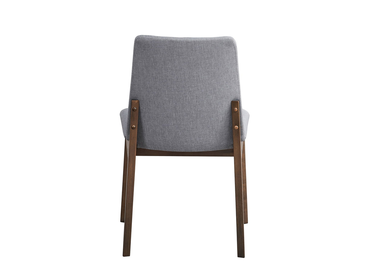 Kaela - 7 Pieces Dining Room Set - Light Gray / Walnut
