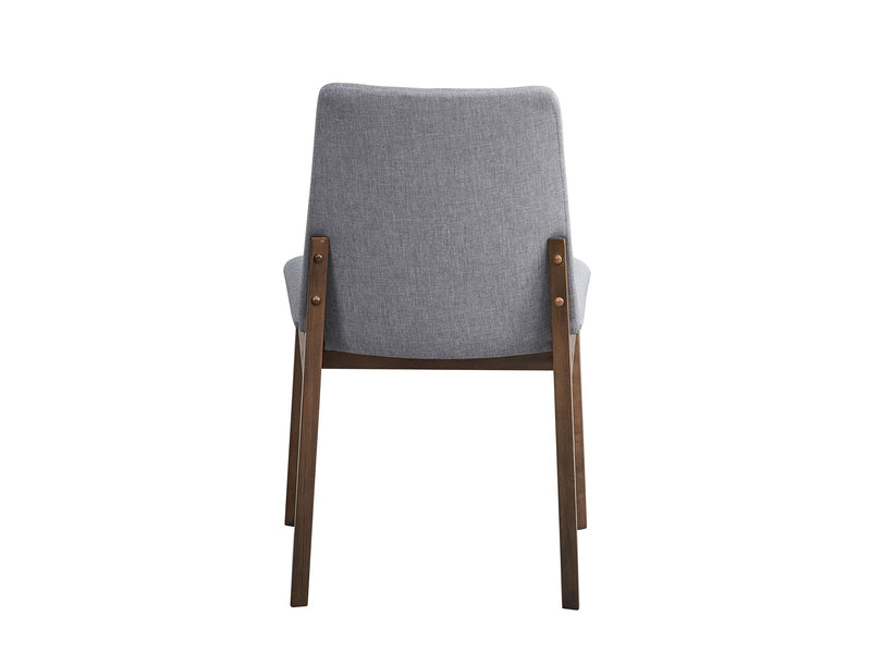 Kaela - 7 Pieces Dining Room Set - Light Gray / Walnut