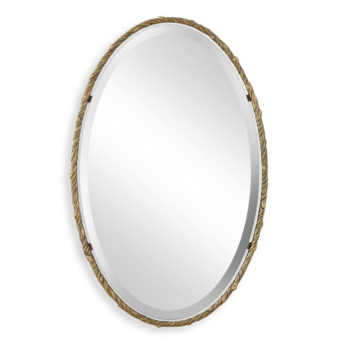 Twisted Branch - Oval Mirror - Gold