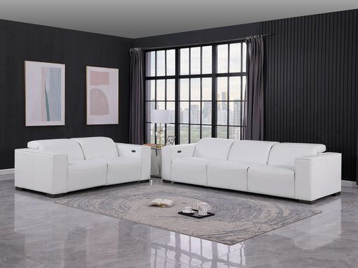 1208 - Leather Reclining Set (Sofa & Loveseat With 4 Power Recliner) - R&R Furniture Gallery (Fountain Valley, CA)