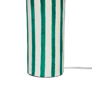 Ravello - Striped Papier Mache Table Lamp - Green - R&R Furniture Gallery (Fountain Valley, CA)