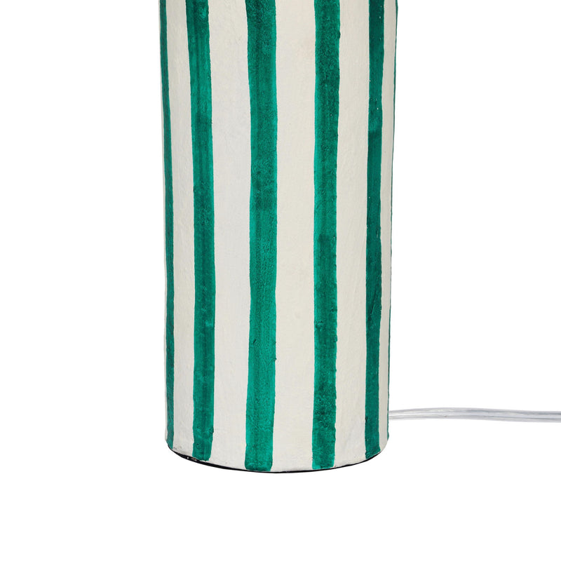 Ravello - Striped Papier Mache Table Lamp - Green - R&R Furniture Gallery (Fountain Valley, CA)