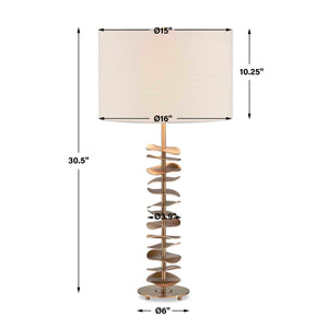 Akoa - Metal Disc Table Lamp - Brass,Gold