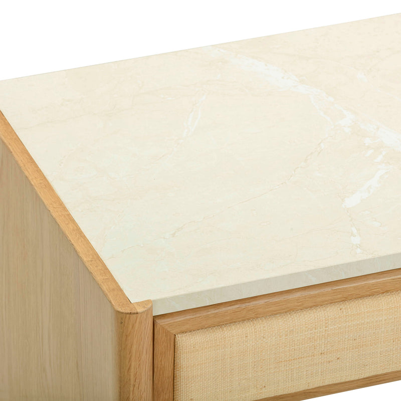 Paige - Console / Desk - Natural Oak - R&R Furniture Gallery (Fountain Valley, CA)