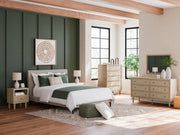 Signature Design by Ashley Cielden upholstered 4-piece bedroom set with a bed, nightstands, and matching dresser in a modern style.