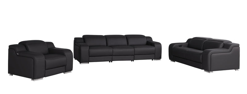 1116 - 6-Piece Modular Power Reclining Sofa, Loveseat & Chair Set In With 6 Power Recliners & Power Headrests