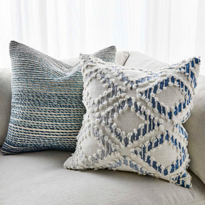 Fringe Element - Pillow - Ombre Blue
