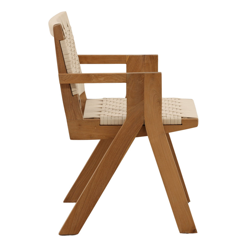 Mesa - Outdoor Dining Chair - Cream And Natural