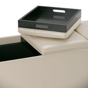 Avalon - Upholstered Storage Ottoman - R&R Furniture Gallery (Fountain Valley, CA)