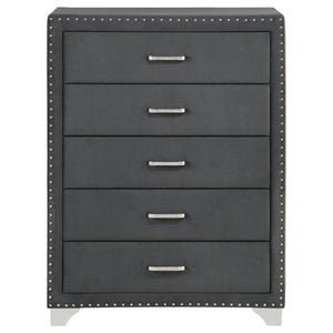 5 Drawer Bedroom Chest With Crystal Pulls