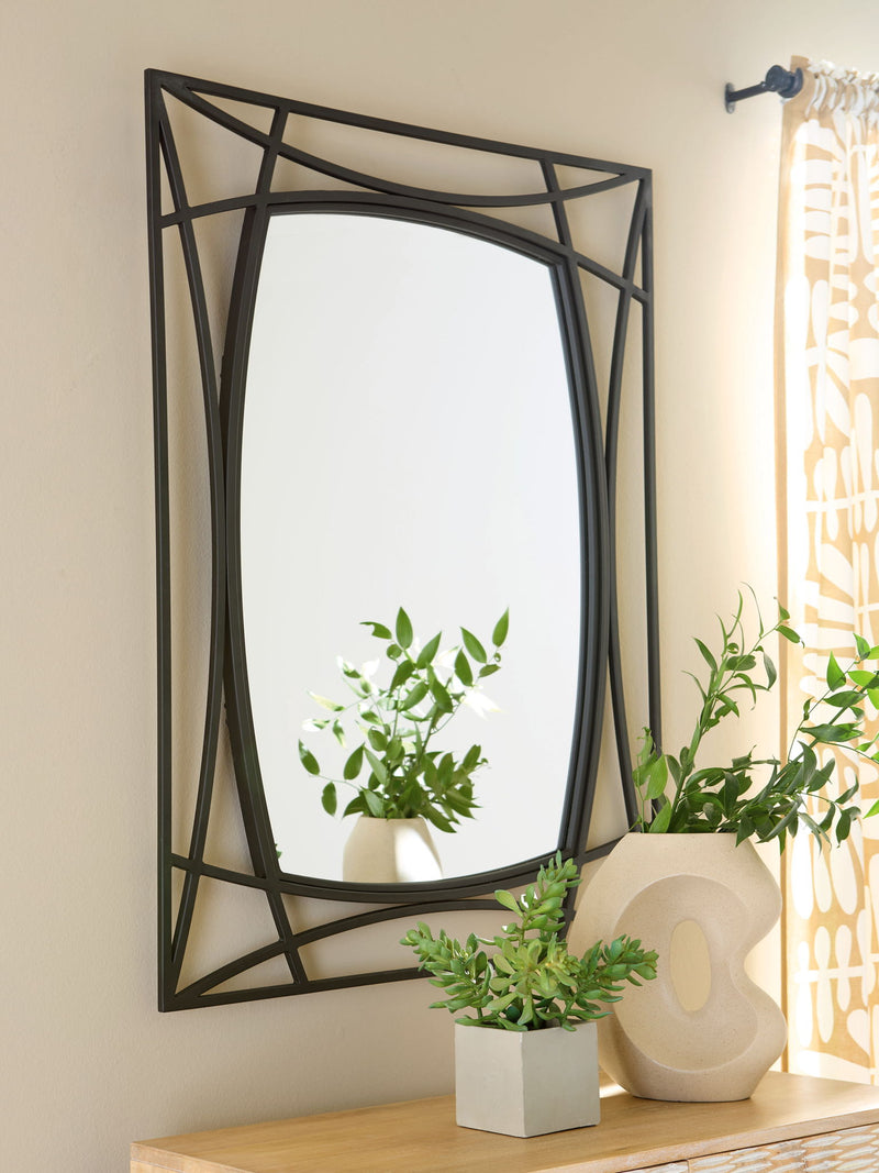 Freenville - Accent Mirror - Black - R&R Furniture Gallery (Fountain Valley, CA)