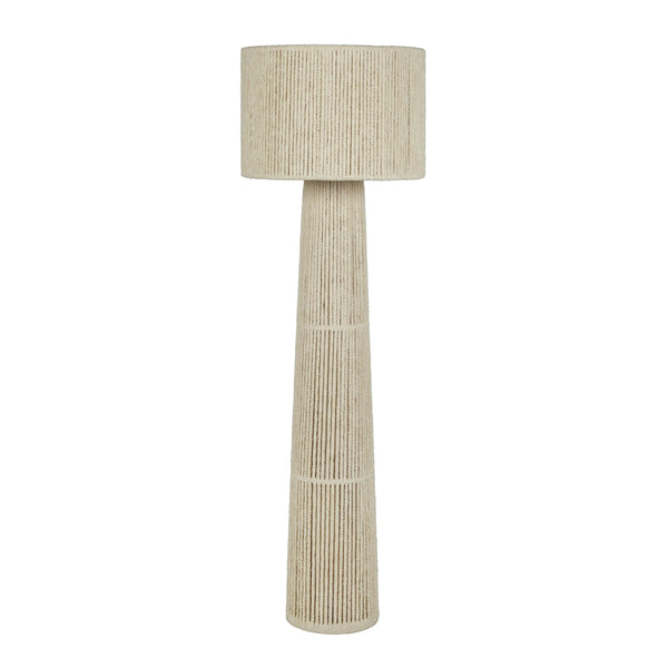 Tapered - Chenille Fiber Floor Lamp - Natural