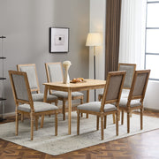 French Country Style Dining Chair With Upholstered Seating And Fluted Legs - R&R Furniture Gallery (Fountain Valley, CA)