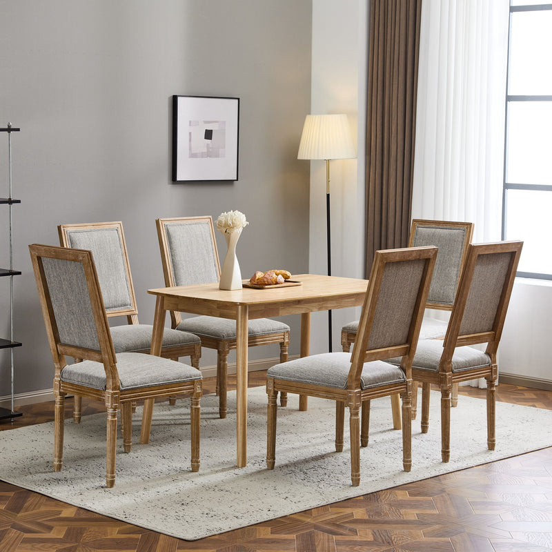 French Country Style Dining Chair With Upholstered Seating And Fluted Legs - R&R Furniture Gallery (Fountain Valley, CA)