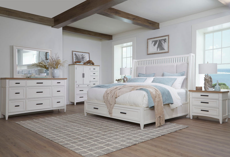 Americana Modern Bedroom - 9 Drawer Dresser - Cotton - R&R Furniture Gallery (Fountain Valley, CA)