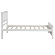 DreamHaus platform trundle bed with sleek wooden frame and integrated pull-out storage, ideal for space-saving bedroom decor.