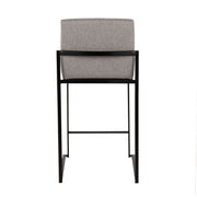 Lumi Source Fuji contemporary modern high back counter stool with sleek design and wooden legs, suitable for kitchen or bar area