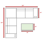 Modern Patio Rattan Sectional Set With Cushions - R&R Furniture Gallery (Fountain Valley, CA)