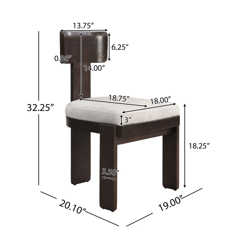 Upholstered Dining Fabric Side Chairs (Set of 2) - R&R Furniture Gallery (Fountain Valley, CA)