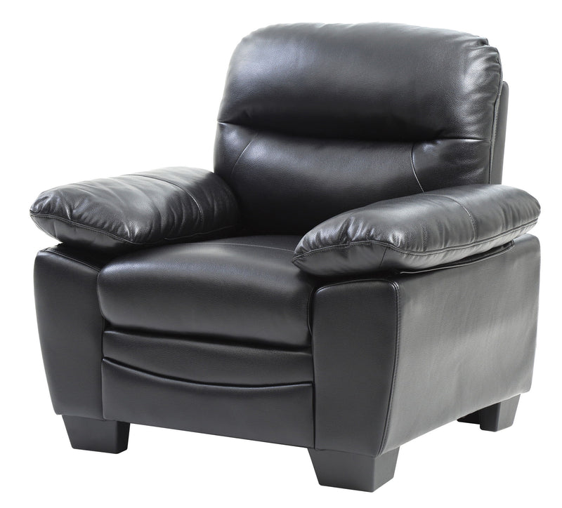 Glory Furniture Marta arm chair with cushioned seat and backrest, featuring a modern design in neutral fabric.
