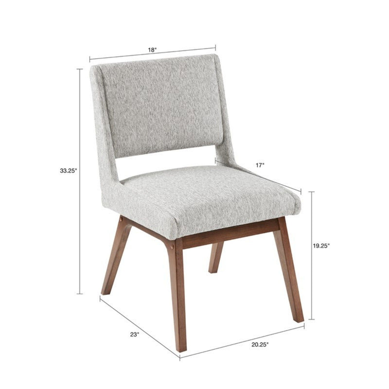 Boomerang - Dining Side Chair With Upholstered Cushions (Set of 2) - Light Gray - R&R Furniture Gallery (Fountain Valley, CA)