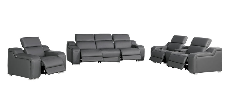 1116 - 7-Piece Modular Power Reclining Sofa, Loveseat & Chair Set In With 5 Power Recliners & Power Headrests
